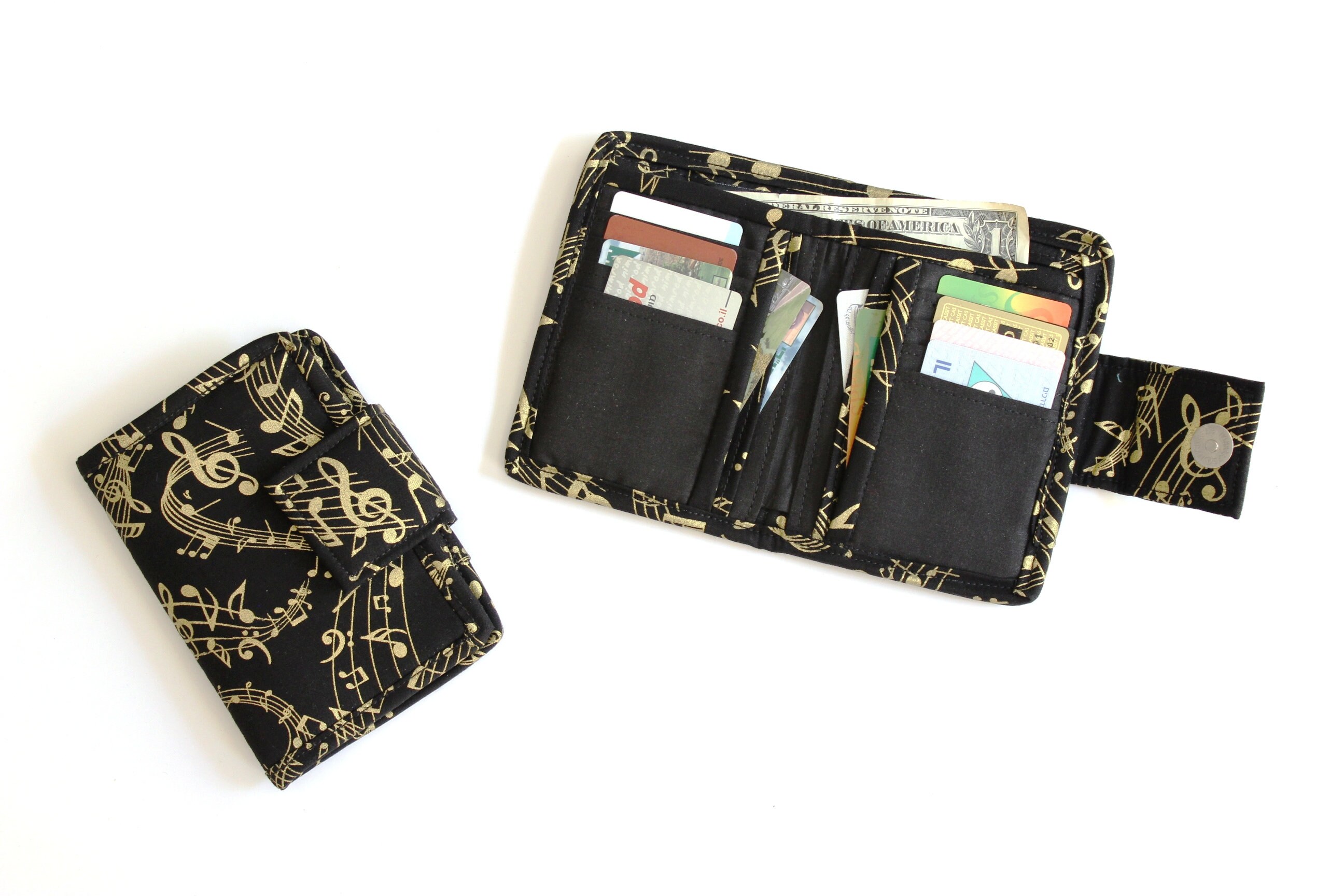 64. Musical Notes Fabric Wallet
