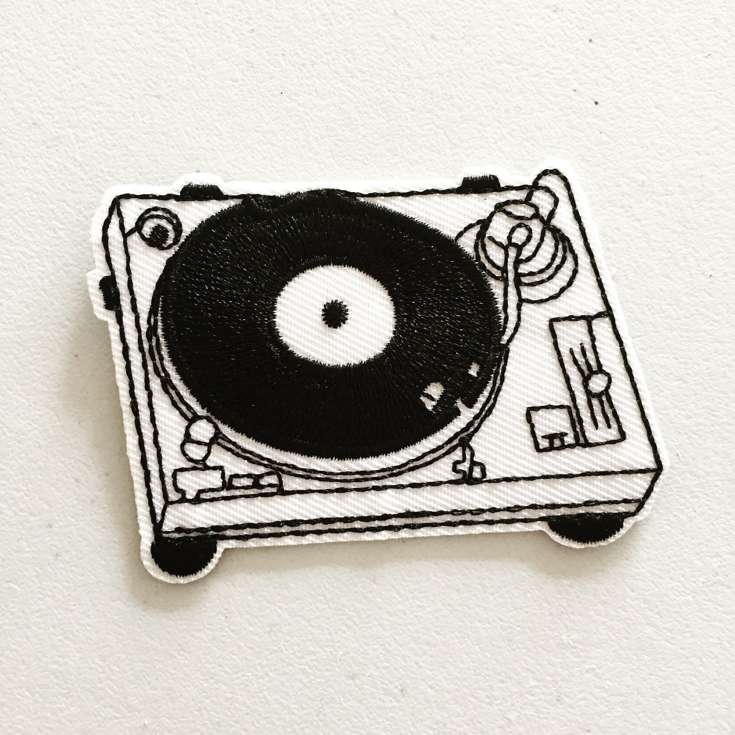 66. Record Player Iron-On Patch