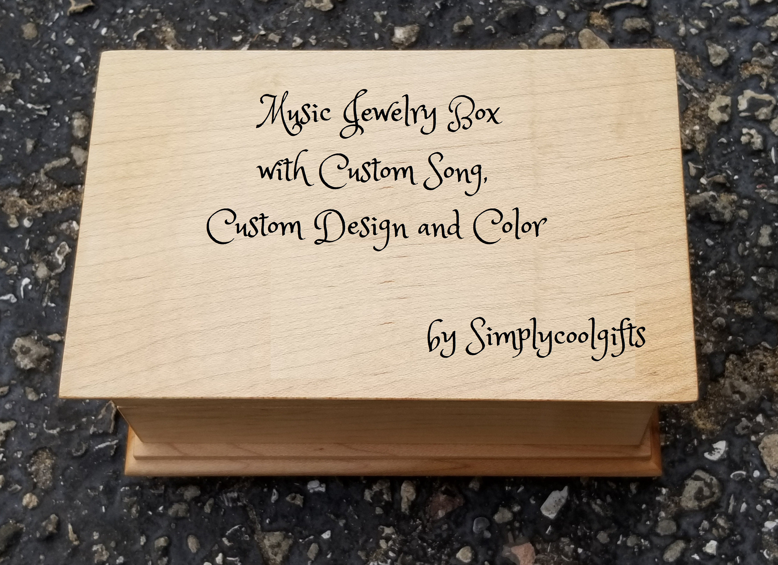monogrammed gift custom music box handmade music box birthday gift Simplycoolgifts Monogrammed music box
