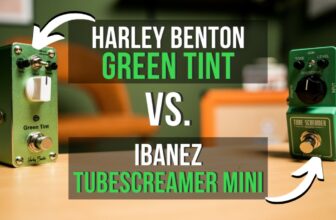 Ibanez Tube Screamer Mini vs Harley Benton MiniStomp Green Tint Pedal Comparison