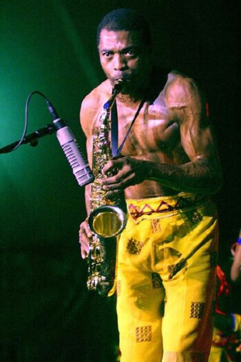 Femi Kuti performing onstage