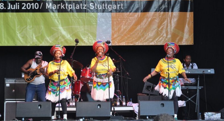 Mahotella Queens performing onstage