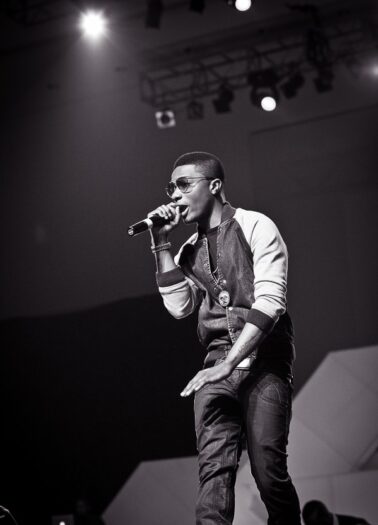 Wizkid performing onstage