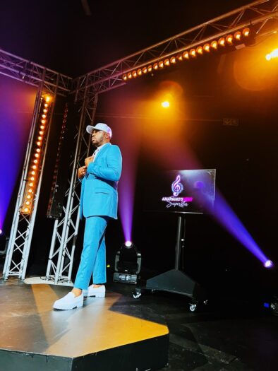 DJ Qness on the set of the Next Amapiano Superstar television show