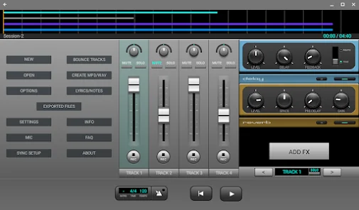 J4T Multitrack Recorder app or website