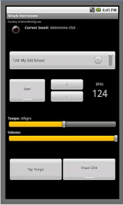 Simple Metronome app screenshot
