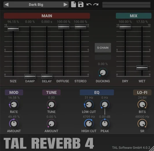 1. TAL-Reverb-4 by TAL Software
