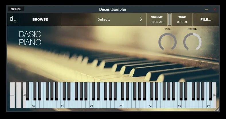 Decent Sampler interface