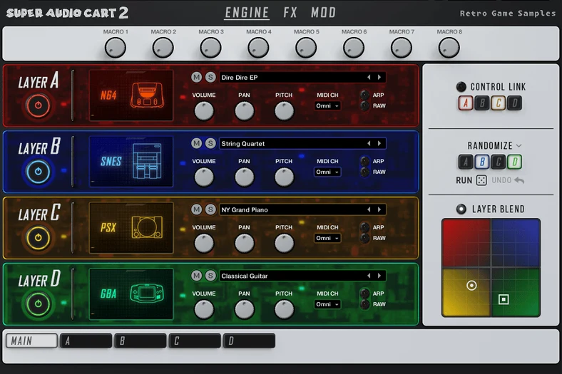Super Audio Cart 2 interface