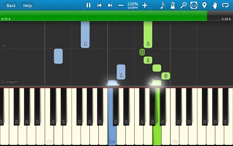 Synthesia for Android interface