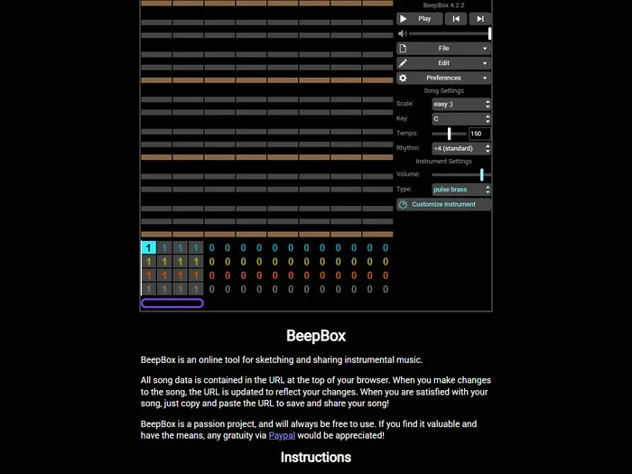 BeepBox interface