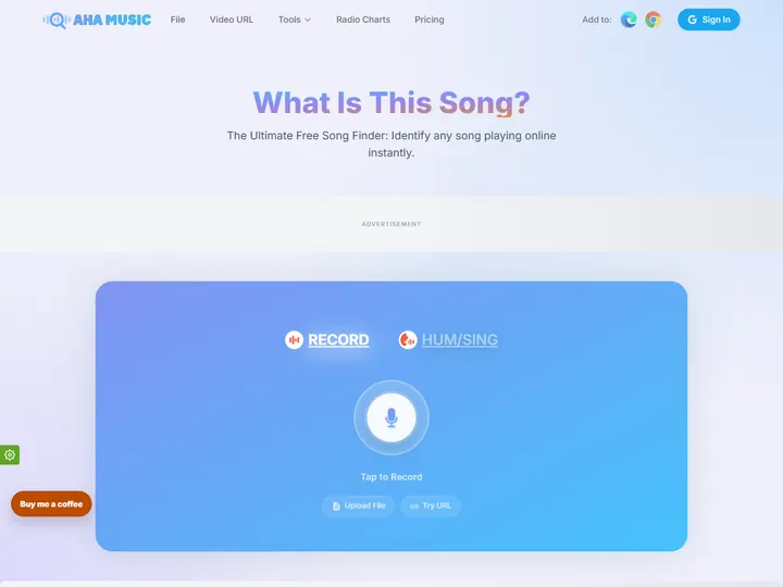 Screenshot of www.aha-music.com