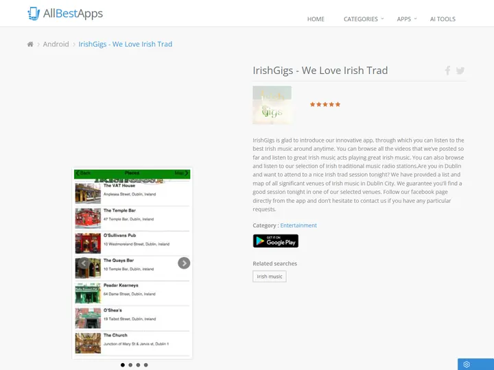 Screenshot of allbestapps.net