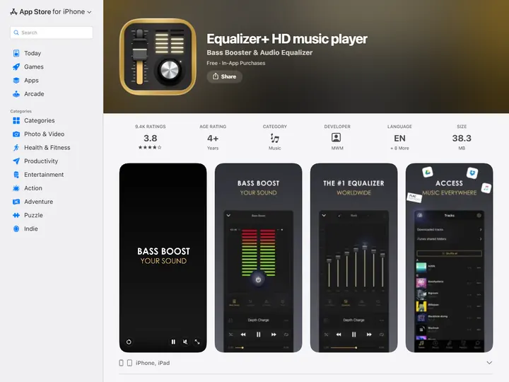 Screenshot of apps.apple.com
