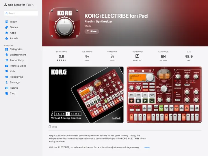 Screenshot of apps.apple.com