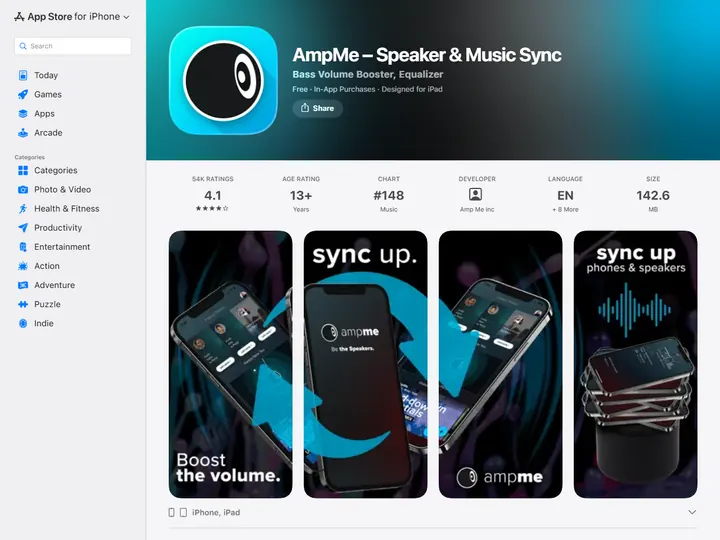 Screenshot of apps.apple.com