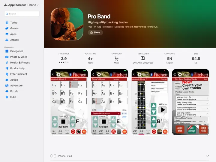 Screenshot of apps.apple.com