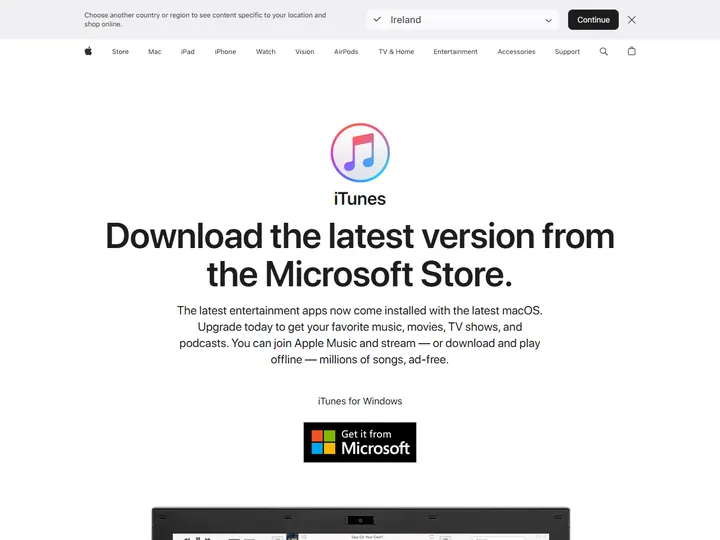 Screenshot of www.apple.com
