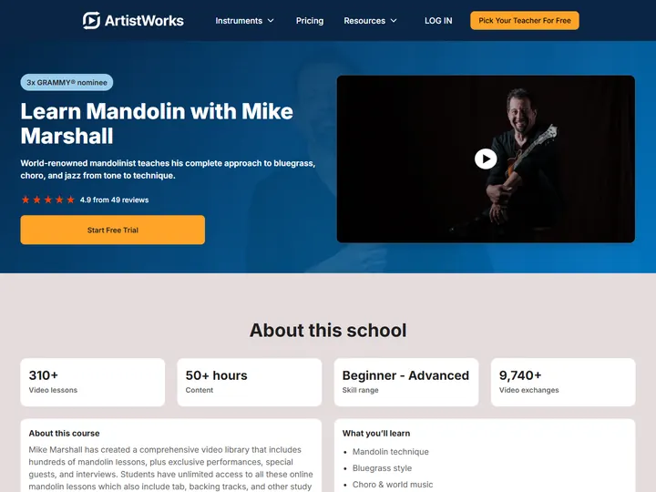 Screenshot of artistworks.com