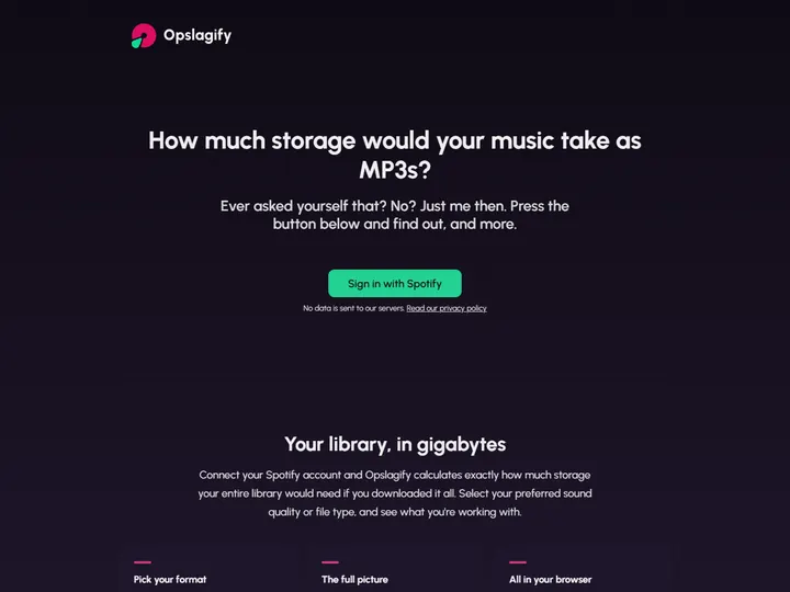 Screenshot of opslagify.deruever.nl
