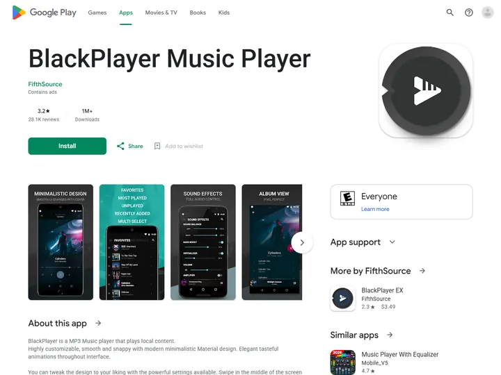Screenshot of play.google.com