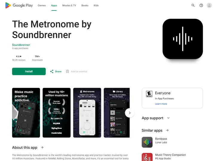 Screenshot of play.google.com