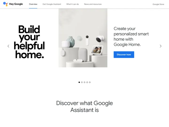 Screenshot of assistant.google.com