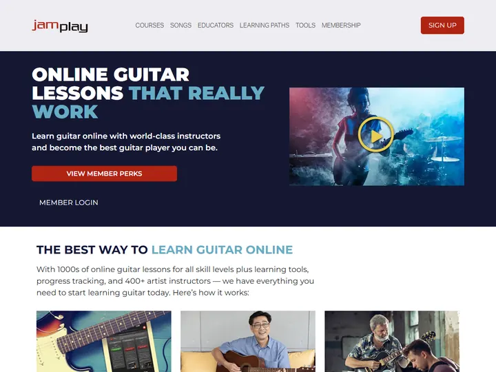 Screenshot of www.jamplay.com