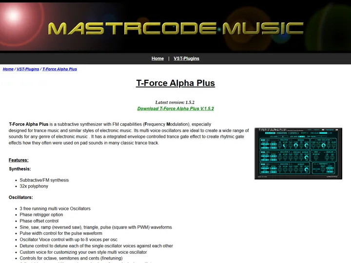 Screenshot of mastrcode-music.de