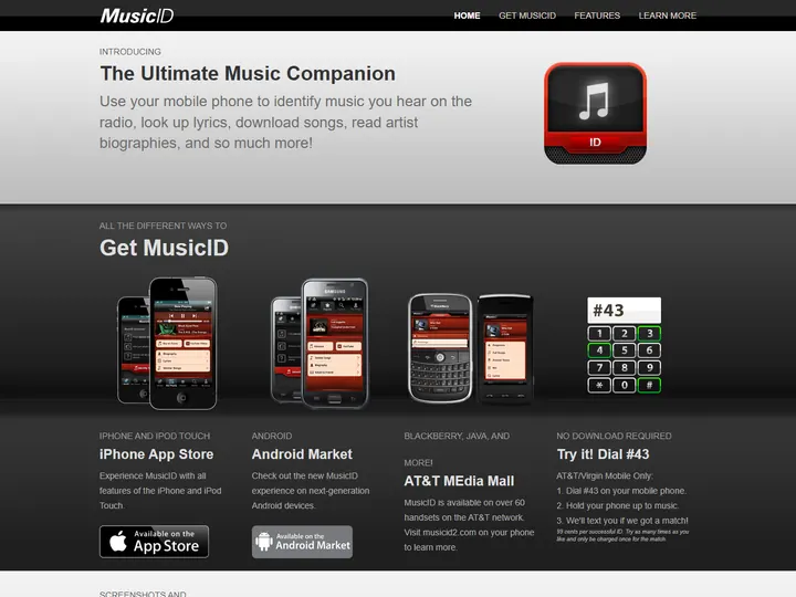 Screenshot of musicid2.com