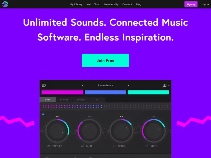 Screenshot of www.noiiz.com