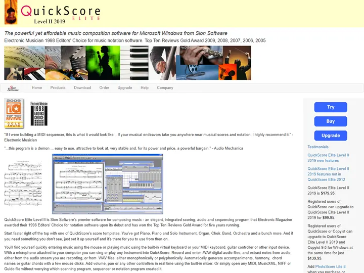 Screenshot of www.sionsoft.com