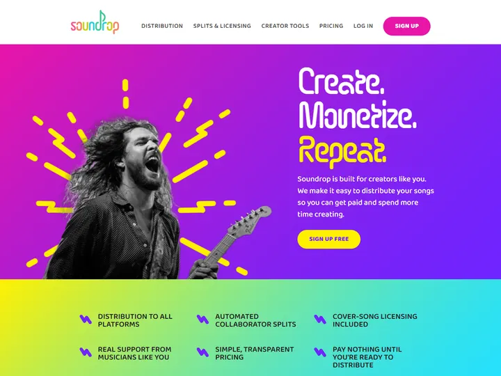 Screenshot of soundrop.com