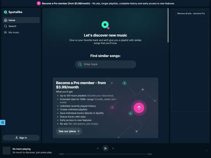Screenshot of spotalike.com