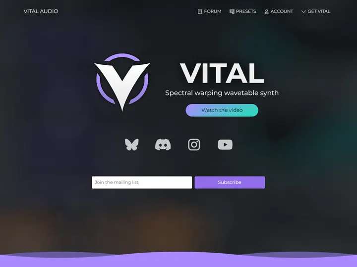 Screenshot of vital.audio
