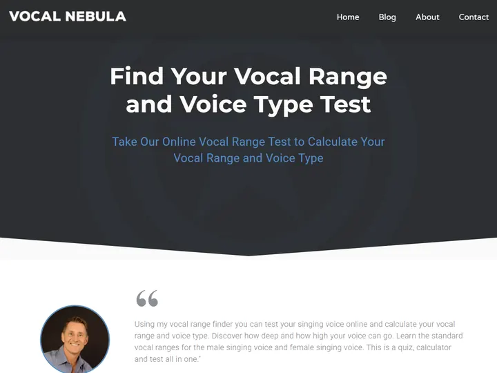 Screenshot of www.vocalnebula.com